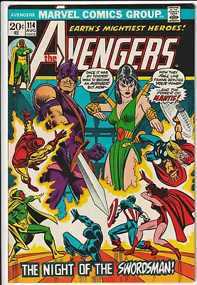 Buy Avengers #114 1973 Marvel Comics 6.0 FN KEY 1ST MANTIS COVER JOHN ROMITA • 20.11£