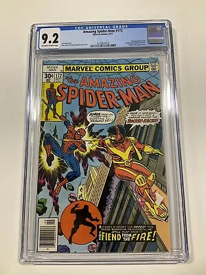 Buy Amazing Spider-man 172 Cgc 9.2 Ow/w Pages Marvel 1977 • 53.75£