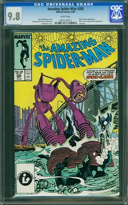 Buy The Amazing Spider-Man #292 (Marvel, 1987) CGC NM/MT 9.8 White Pages • 109.59£