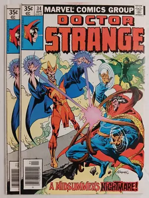 Buy Doctor Strange #34 ~ Marvel 1979 ~ NEWSSTAND EDITION ~ WHITE PAGES ~ 1st Watoomb • 7.99£
