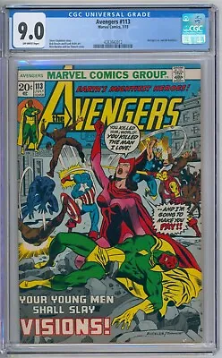 Buy Avengers 113 CGC Graded 9.0 VF/NM Scarlet Witch Marvel Comics 1973 • 98.70£