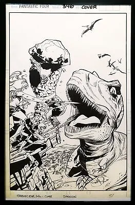 Buy Fantastic Four #346 By Walt Simonson 11x17 FRAMED Original Art Poster Marvel Com • 47.28£
