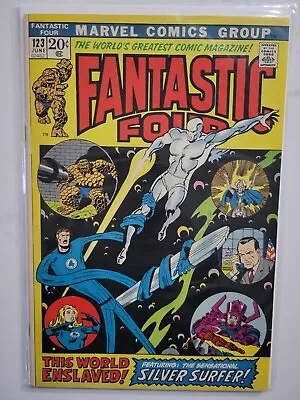 Buy Fantastic Four #123 Marvel Comic Book 1972 Galactica Silver Surfer Appearances  • 36.96£