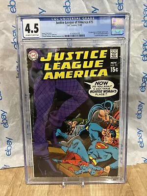 Buy Justice League Of America 75 CGC 4.5 Key Green Arrow Black Canary Key! Comic • 110.81£