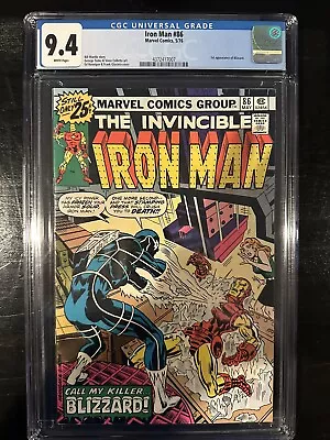 Buy Iron Man #86 CGC 9.4 (Marvel 1976)  White Pages!  1st Appearance Of Blizzard! • 146.48£