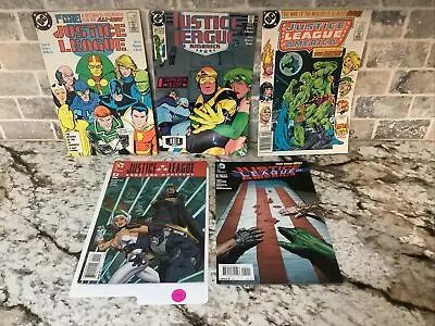 Buy LONG BOX BARGAINS  5 DC Justice Leagu  Comics ,, From Various Times,  1987 #1!!! • 7.88£