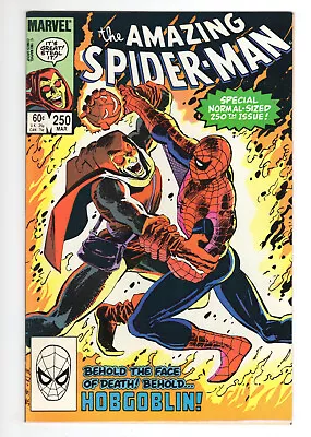 Buy Amazing Spider-Man #250 Near Mint Minus 9.2 Hobgoblin John Romita Jr Art 1984 • 19.18£