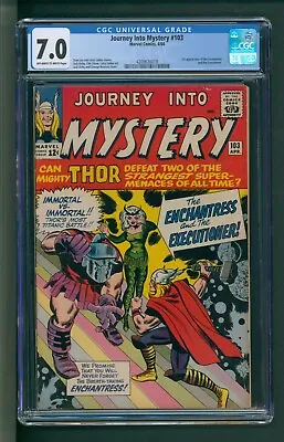 Buy Journey Into Mystery #103 CGC 7.0 OWTW Pages 1st Enchantress • 516.32£