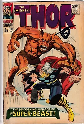 Buy THOR #135, PENCE VARIANT, ORIGIN OF HIGH EVOLUTIONARY, GD, Marvel Comics (1966) • 7.95£
