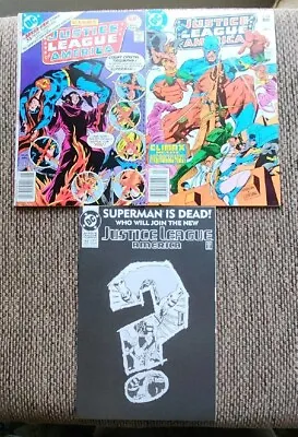 Buy Justice League Of America #145 #216 Vintage #71 Death Of Superman Black Overlay • 7.88£