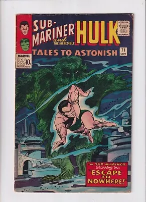 Buy Tales To Astonish (1959) #  71 UK Price (5.0-VGF) (2039194) Sub-Mariner, Hulk... • 22.50£