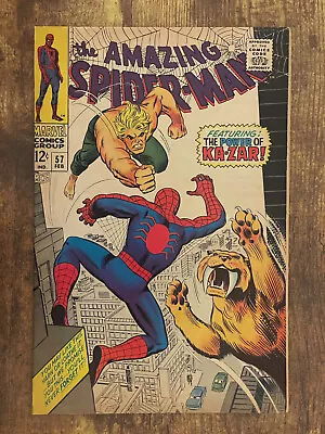Buy Amazing Spider-Man #57 - GORGEOUS HIGH GRADE - Ka Zar Cover - Marvel 1968 • 8.30£