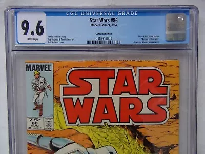 Buy Star Wars 86 (Marvel 8/84) CGC 9.6 WHITE PAGES (Canadian Price Variant) • 159.86£
