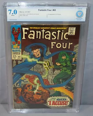 Buy FANTASTIC FOUR #65 (Ronan 1st Appearance) CBCS 7.0 FN/VF Marvel Comics 1967 Cgc • 118.58£