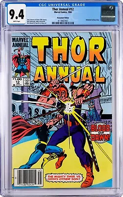 Buy Thor Annual #12 CGC 9.4 (1984, Marvel) Newsstand, 1st Vidar App., Inhumans Story • 37.95£