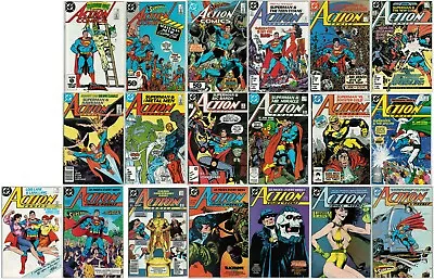Buy Action Comics Lot - 19 High Grade Comics Between #560 & # 641  F/VF • 19.79£