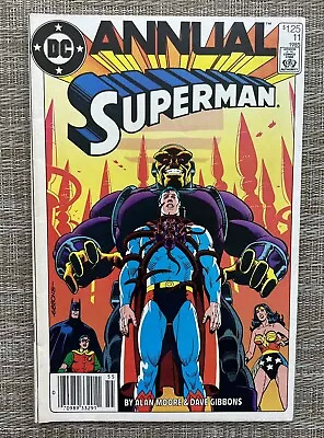 Buy SUPERMAN ANNUAL # 11, Alan Moore David Gibbons, DC Comics 1985, Lower Grade • 15.80£
