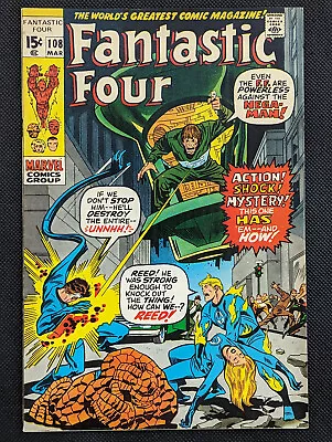 Buy Fantastic Four #108 (1971)   Final Jack Kirby Artwork On The Main FF Title • 6.32£