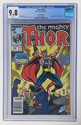 Buy Thor #384 (1987) 1st App Future Thor - Tom Defalco Ron Frenz - CGC 9.8 Newsstand • 180.71£