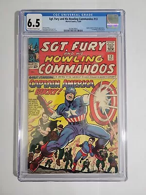 Buy SGT. Fury And His Howling Commandos 13 - 1st Captain America/Nick Fury CGC 6.5 • 637.32£