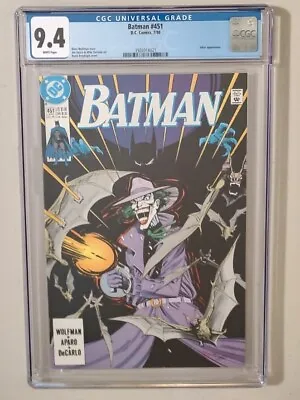 Buy CGC 9.4 (NM) Batman #451 (7/1990) Joker Appearance - DC Comics - White Pages • 44.03£
