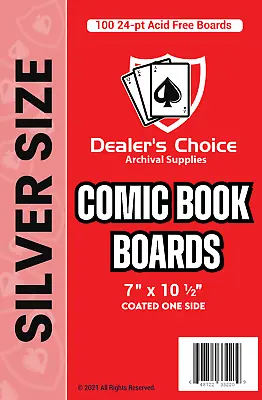 Buy SILVER Comic Book Archival Boards - Dealer's Choice - (bags Sold Sep.) • 107.67£