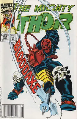 Buy Thor (1962) # 451 Newsstand (6.5-FN+) Bloodaxe 1992 • 7.20£