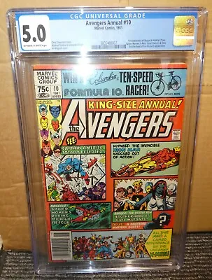 Buy Marvel Comics Avengers 10 Annual X Men 1st Appearance Rogue 1981 CGC 5.0  • 69.99£