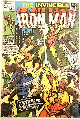 Buy Iron Man # 27. Early Bronze Age 1970. Key 1st Firebrand.  Fn 6.0. • 28.99£