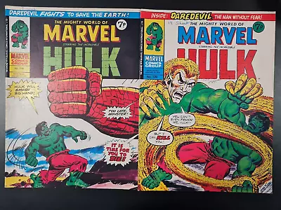Buy The Mighty World Of Marvel Starring Hulk / Avengers #119 & #120 Marvel Uk 1975 • 0.99£