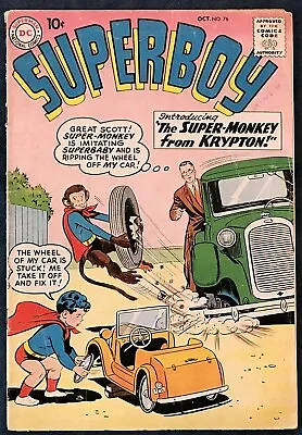 Buy Superboy #76  Oct 1959  Super Monkey 1st Appearance • 38.36£
