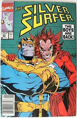Buy Comic Book - Marvel - THE SILVER SURFER (THANOS The Boys Are Back)- #45 Jan 1990 • 14.99£