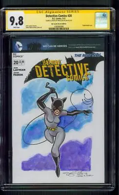 Buy Batman Detective Comics 20 CGC SS 9.8 Catwoman Original Art Animated Sketch 2013 • 159.90£
