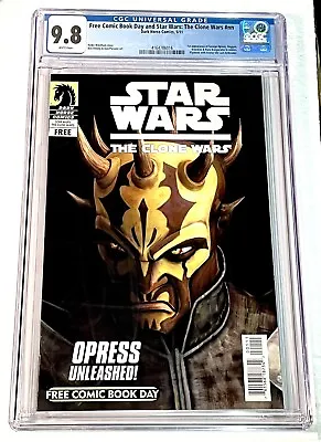 Buy Free Comic Book Day: Star Wars The Clone Wars CGC 9.8 1st Savage Opress 2011 • 210.32£