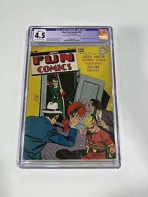 Buy More Fun Comics 88 Cgc 4.5 Slight Restoration Ow/w Pages Dc Comics 1943 • 395.30£