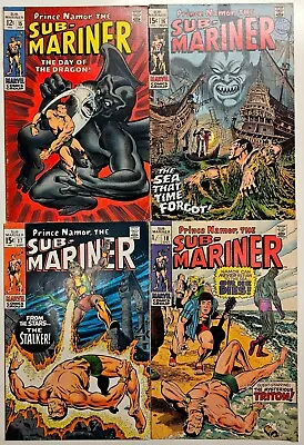 Buy Silver Age Marvel Comics Namor The Sub Mariner Lot 4 Key Issues 15 16 17 18 VG • 13.10£