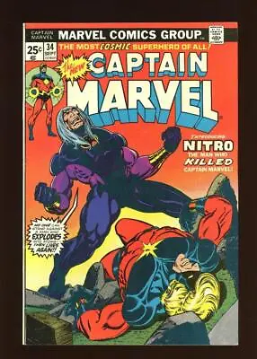 Buy Captain Marvel 34 VF/NM 9.0 High Definition Scans *b19 • 99.94£