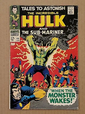 Buy Tales To Astonish #99 Hulk Sub-Mariner Marvel 1968 VG/FN • 19.73£