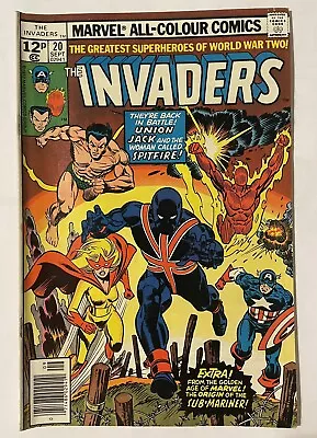 Buy Invaders #20. Sept 1977. Marvel. Fn. 1st Full Appearance Of The New Union Jack! • 25£