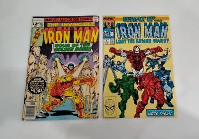 Buy X2 Marvel Comics - Iron Man #107 Feb & #8 Dec 1977 & 1989 Bundle Lot Super HERO • 11£