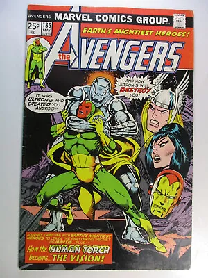 Buy Avengers #135, Vision, Ultron-5 Will Destroy You, VG/F, 5.0, OWW Pages • 5.20£