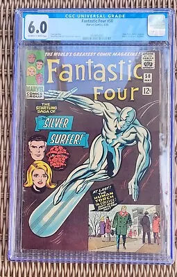 Buy Fantastic Four #50, CGC 6.0 OW To WP, Galactus Vs. Silver Surfer, Marvel Comics! • 395.30£