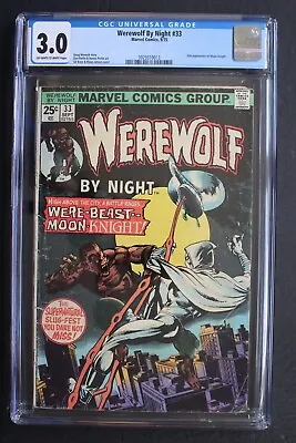Buy WEREWOLF BY NIGHT #33 2nd Marc Spector MOON KNIGHT MCU TV 1976 Gil Kane CGC 3.0 • 119.13£