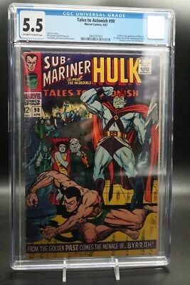 Buy Tales To Astonish #90 (4/67) CGC 5.5 OW/W 1st Appearance Abomination 🔑🔥 • 127.92£