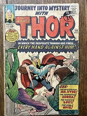 Buy Journey Into Mystery Thor 110 - 1964 - Good Minus • 8.99£