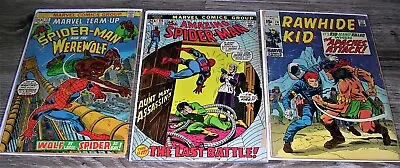 Buy 3 Marvel Comics Books SPIDER-MAN #115(F) Team Up #12 (P+) Rawhide Kid #74 (P+) • 9.64£