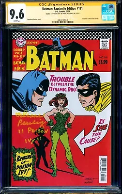Buy Batman #181 FACSIMILE EDITION CGC SS 9.6 Signed Diane Pershing 1st POISON IVY • 120.49£