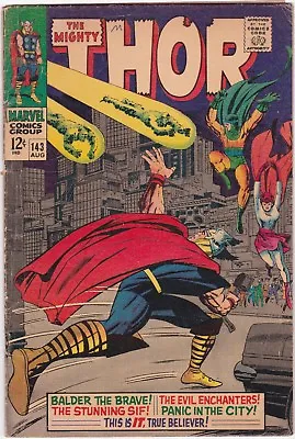 Buy Thor #143 / Stan Lee & Jack Kirby / The Evil Enchanters / Marvel Comics 1967 • 13.58£