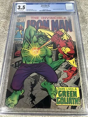 Buy Iron Man 9 CGC 3.5 Mandarin Hulk Robot Johnny Craig Cover 1/1969 • 59.12£