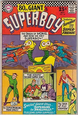 Buy Superboy #129 Dc Comics Vg Condition Origin Mon-el 80pg Giant G22 • 17.08£